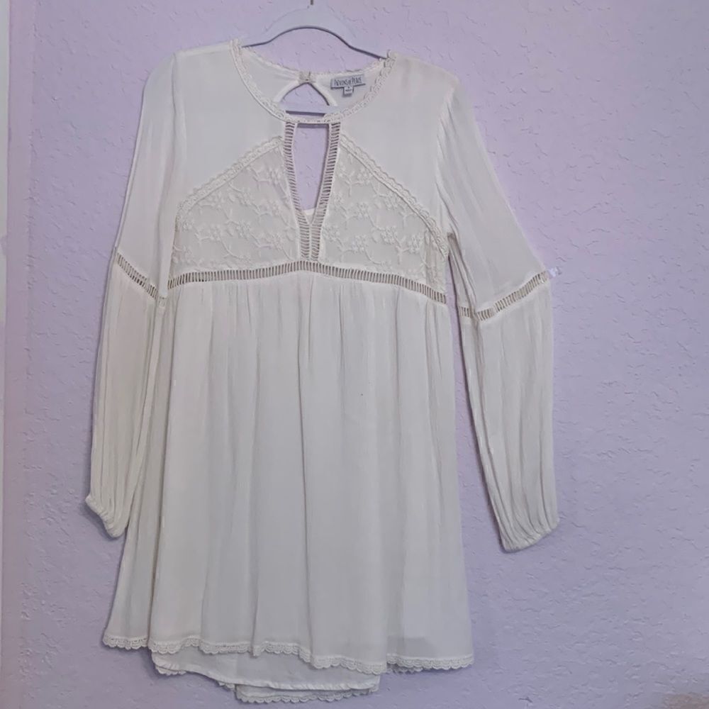 PATRONS OF PEACE Dress,Boho Lace Cut Out Size S
